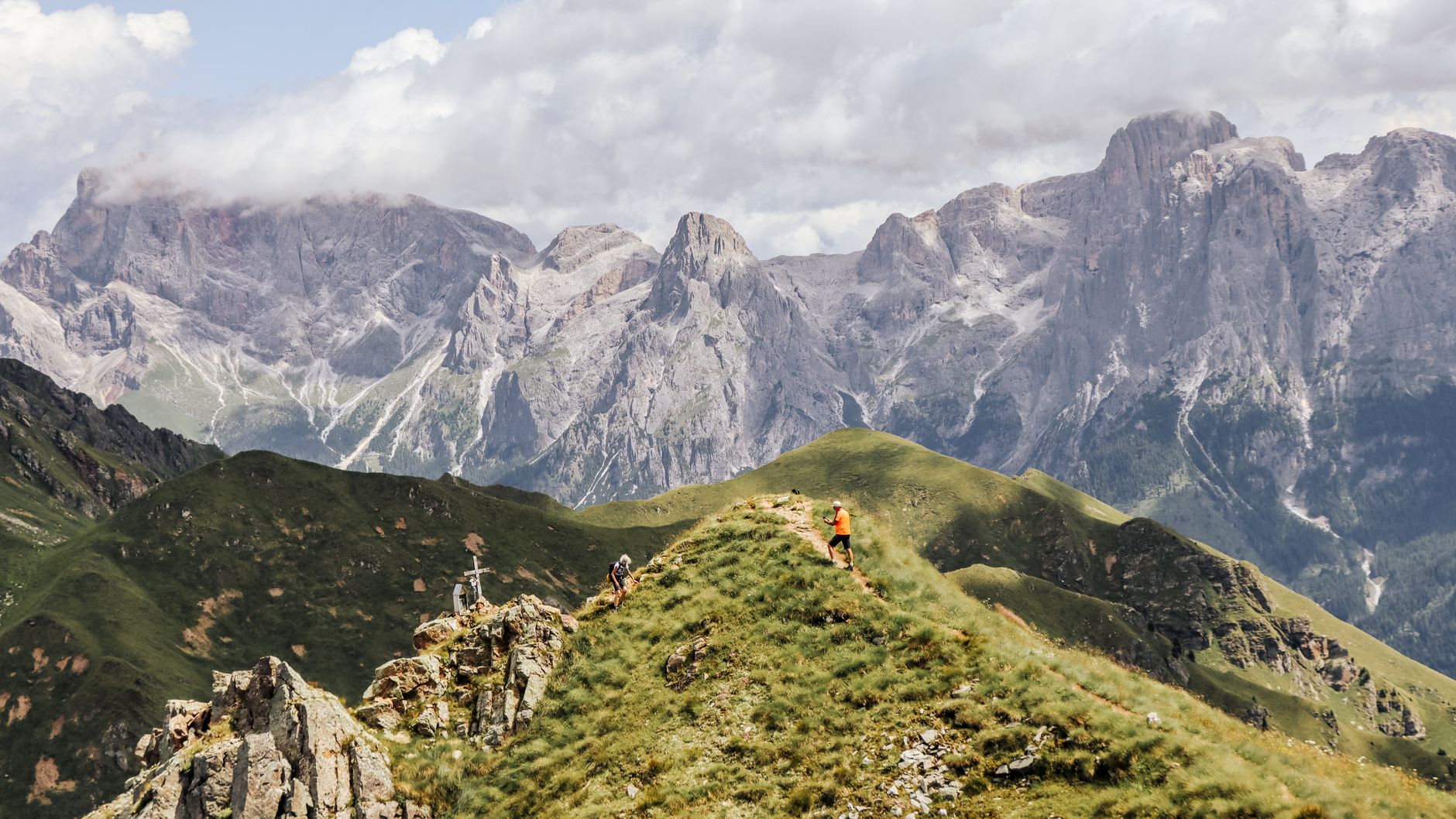 Jagged mountain spires in South Tyrol